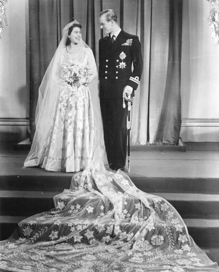 Свадебная фотография Елизаветы и Филиппа. Фото: Getty Images